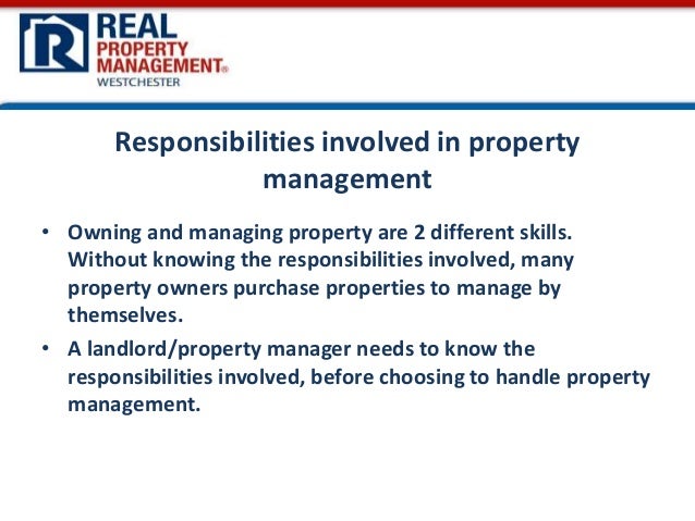 what is involved in effective property management property management responsibilities