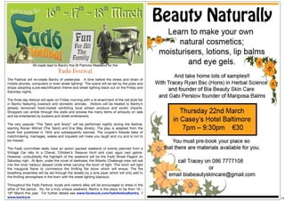 All roads lead to Bantry this St Patricks Weekend for the
                                  Fadó Festival
The Fesitval will re-create Bantry of yesteryear. A time before the stress and strain of
mobile phones, computers or even street lighting! The scene will be set by the pubs and
shops adopting a pre-electriﬁcation theme and street lighting black out on the Friday and
Saturday nights.

The three day festival will open on Friday morning with a re-enactment of the old style fair
in Bantry featuring livestock and domestic animals. Visitors will be treated to Bantry’s
already renowned food-market exhibiting local artisan produce and exotic imports.
Shoppers can amble through the stalls and browse the many items of antiquity on sale
and be entertained by buskers and street entertainers.

The very popular “The Tailor and Ansty” will be performed nightly during the festival,
starring Ronan Wilmot (The Tailor) and Ena May (Ansty). The play is adapted from the
book ﬁrst published in 1942 and subsequently banned. The couple’s ﬁreside tales of
matchmaking, marriages, wakes and inquests will make you laugh and cry and is not to
be missed.

The Fadó committee really have an action packed weekend of events planned from a
Vintage Car rally to a Cheval, Children’s Treasure Hunt and craic agus ceol galore.
However, undoubtedly the highlight of the weekend will be the Fadó Street Pagent on
Saturday nigh. At 8pm, under the cover of darkness, the Atlantic Challenge crew will sail
into the inner harbour aboard Unité while carrying the torch of light. This torch will light
the inaugural ﬂame to commence the thrilling ﬁre show which will ensue. The ﬁre
breathing ensemble will be led through the streets by a lone piper which will only add to
the thrilling atmosphere in the town with the street lighting blackout.

Throughout the Fadó Festival, locals and visitors alike will be encouraged to dress in the
attire of the period. So, for a truly unique weekend, Bantry is the place to be from 16 –
18th March this year. For further details see www.facebook.com/fadofestivalbantry /
www.bantry.ie                                                                                  14
 