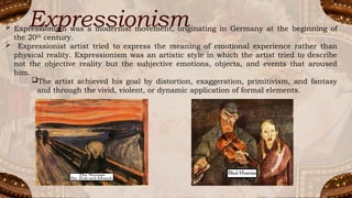Expressionism Application Types Comprehensive Overview of Western Art History from Prehistoric to ...