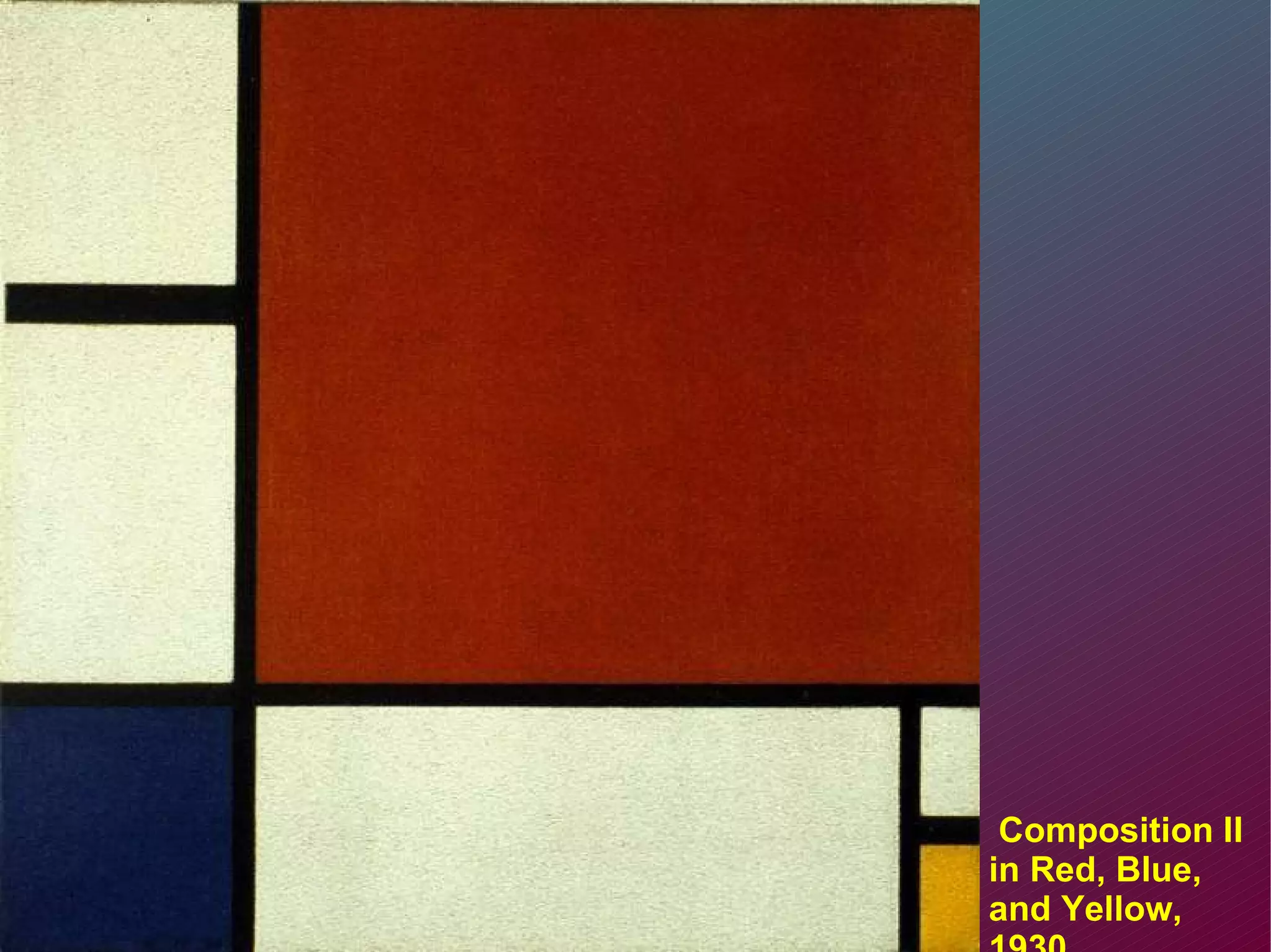 Composition II in Red, Blue, and Yellow, 1930 