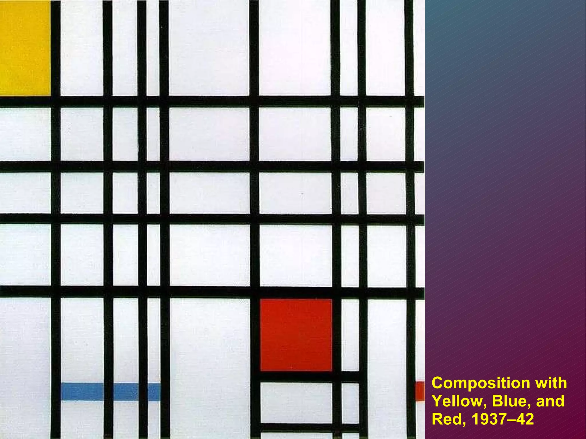 Composition with Yellow, Blue, and Red, 1937–42 