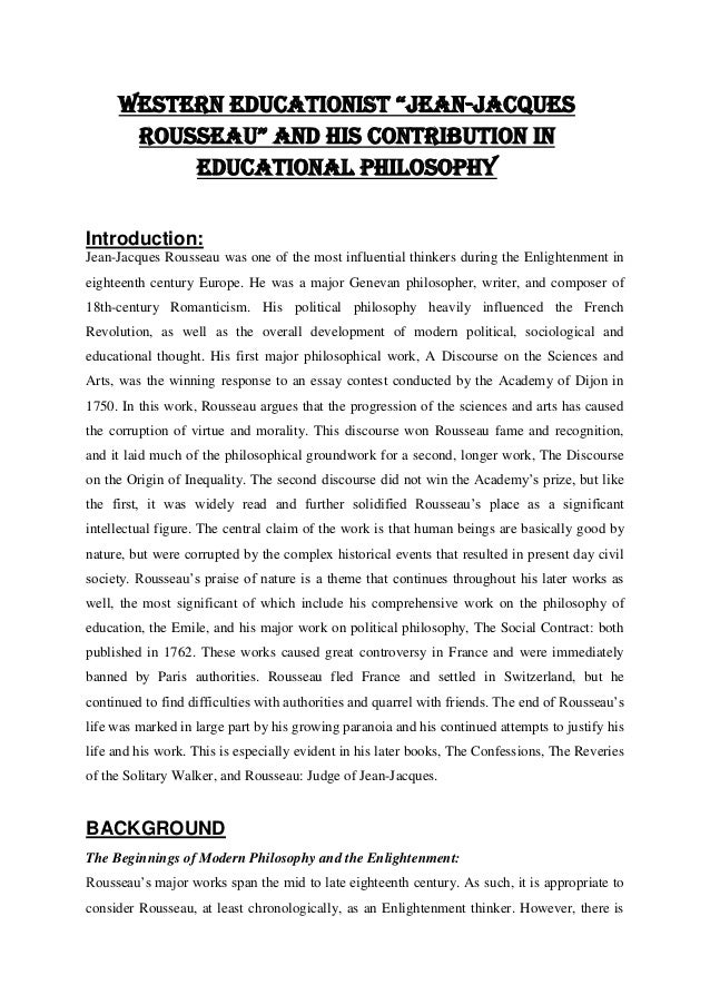 Essay on educationist