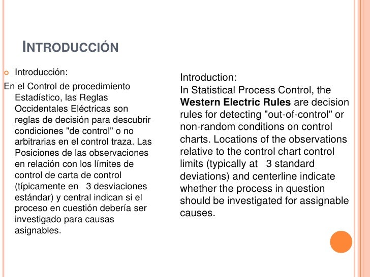 Western electric rules