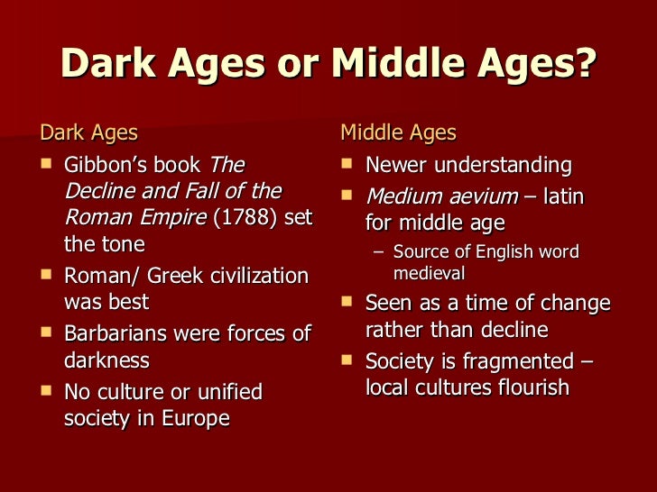 When Were The Dark Ages In Europe