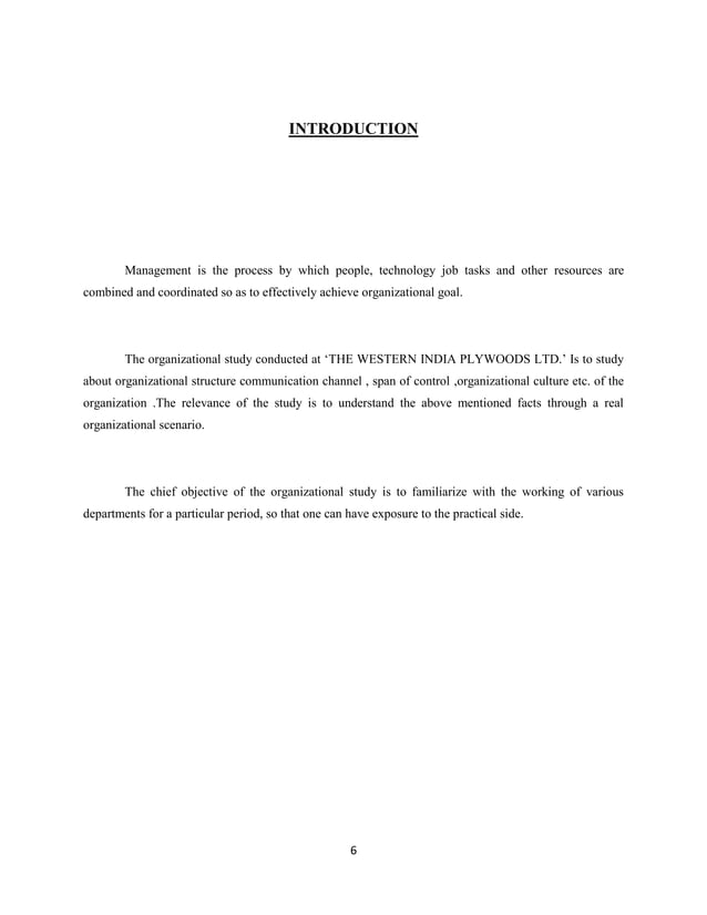 Western india plywood project