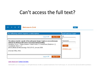 Can’t access the full text? 