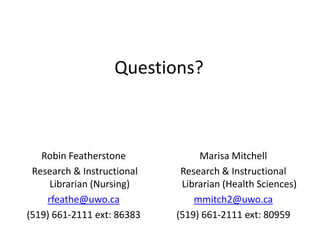 Western Faculty Research Workshop