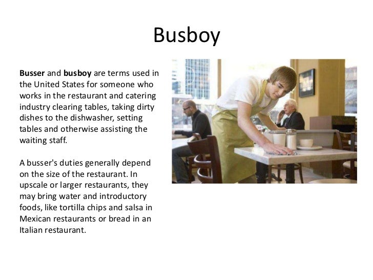 restaurant busboy