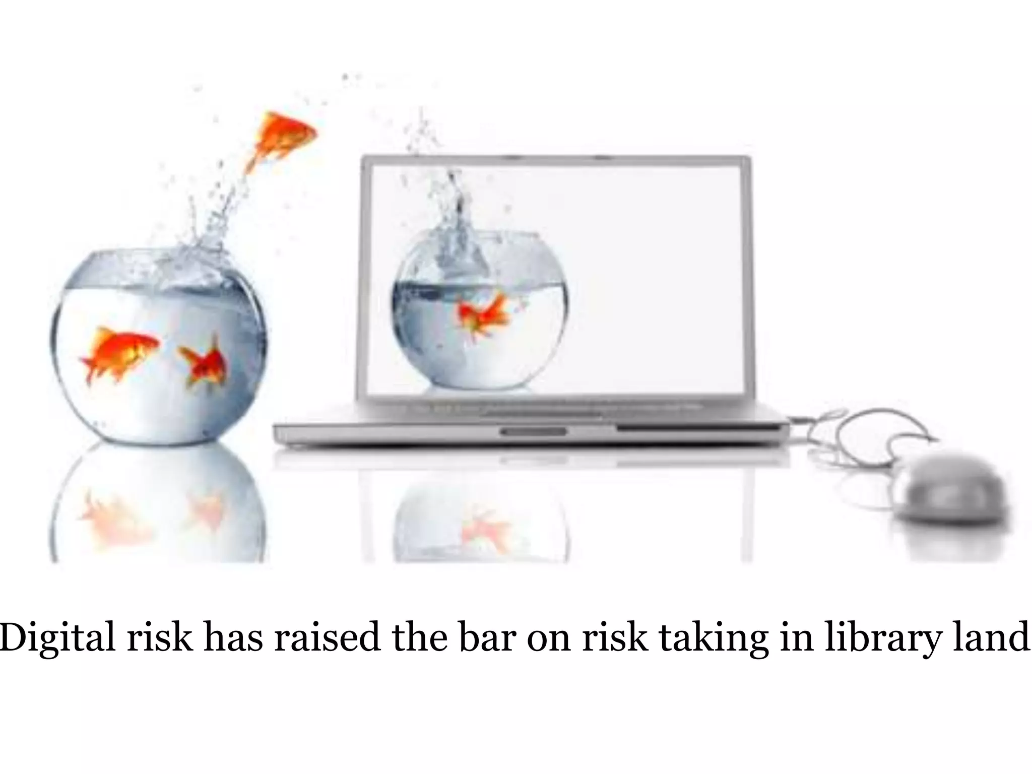 Digital risk has raised the bar on risk taking in library land.
 