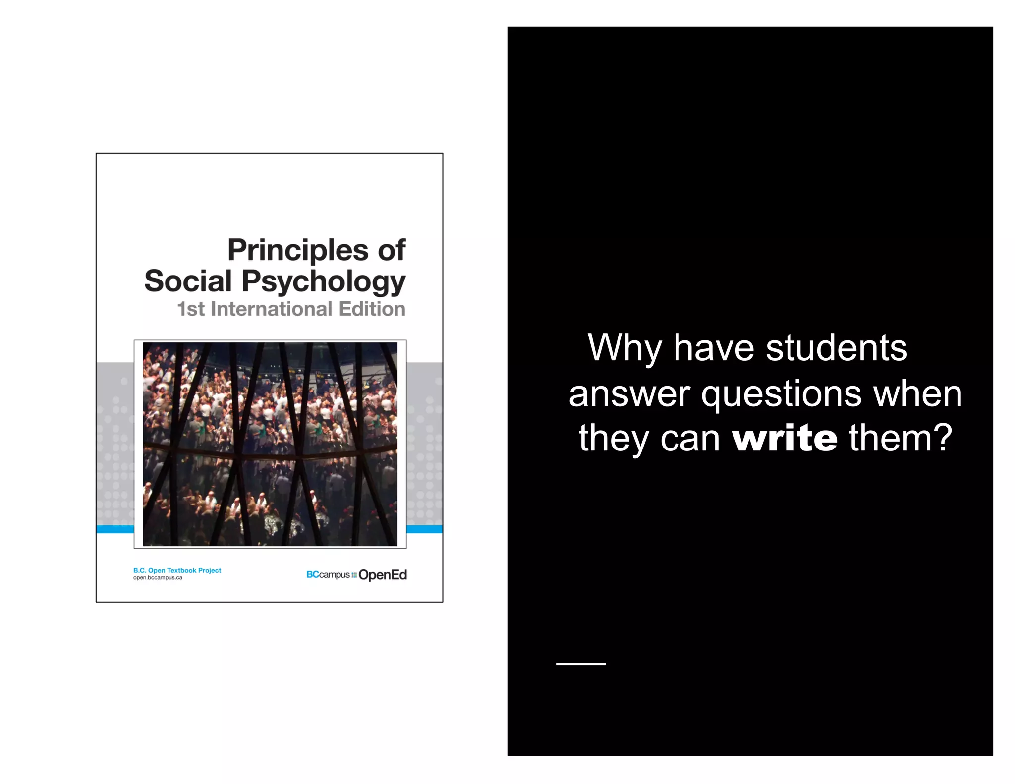 Why have students
answer questions when
they can write them?
 