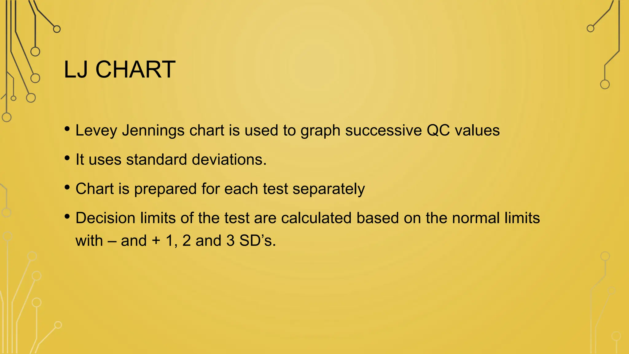 Westgard's rules and LJ (Levey Jennings) Charts. | PPTX
