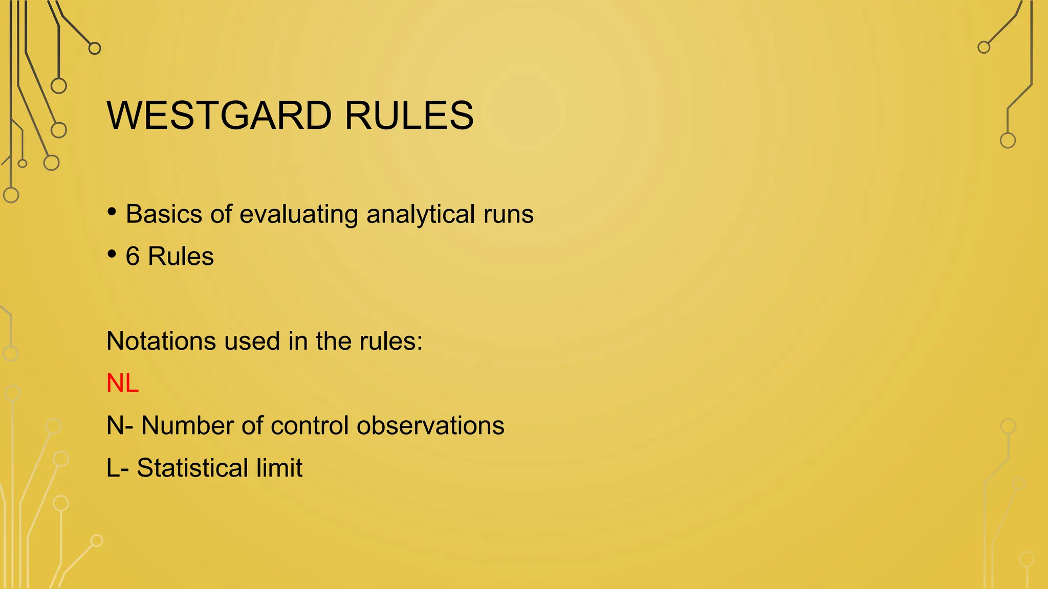 Westgard's rules and LJ (Levey Jennings) Charts. | PPTX