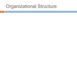 Organizational Structure
 