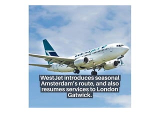 WestJet resuming service to Gatwick Airport