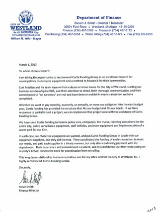 CFG reference letter - Westland