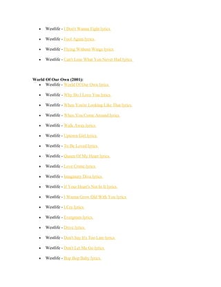 Westlife - Westlife Lyrics and Tracklist