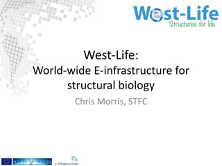 West-Life:
World-wide E-infrastructure for
structural biology
Chris Morris, STFC
 