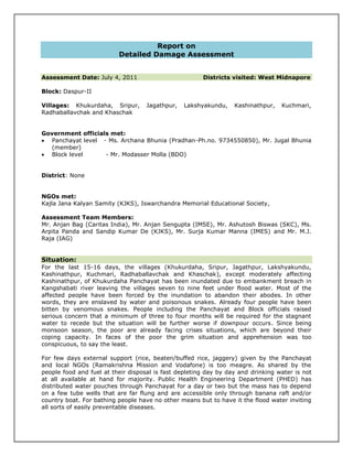 Detailed  Assessment Report West Midnapore - 2011