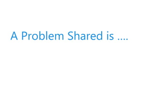 ISC Digital overview
A Problem Shared is ….
 
