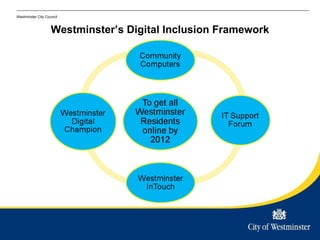 Westminster's Digital inclusion framework | PPT