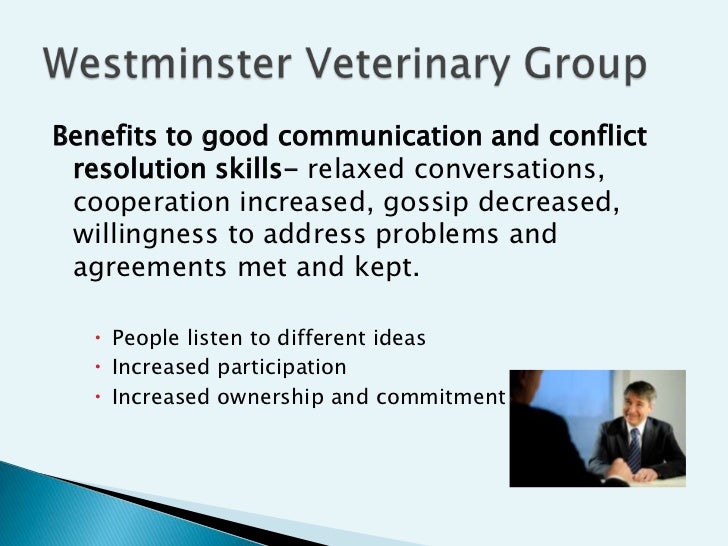 Westminster veterinary group conflict resolution