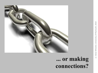 cc  Steve Wheeler, University of Plymouth, 2010... or making connections?