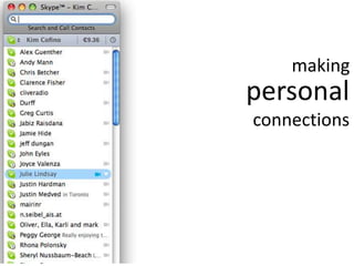 makingpersonalconnections