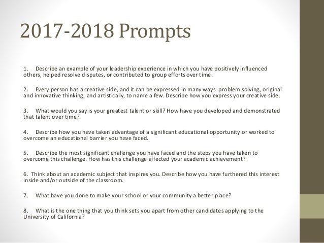 college essay examples 2018