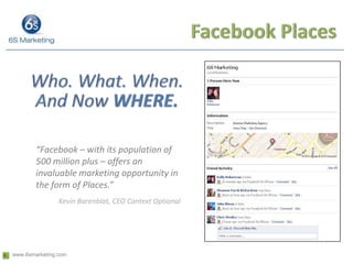 Claiming Your PlaceFacebook will attempt to verify by calling the phone number associated with the Place and providing a 4-digit PIN