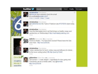 GoalsIncrease Twitter followers by __%?Increase awareness?Extend reach of marketing initiatives?Online content distribution plan?Increase traffic to website?