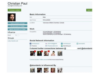MailChimpNow MailChimp Social Pro allows you to see which of your email subscribers are on each social network and segment into lists by social networkMailChimp will even pull in pictures into MailChimp Faces to segment your lists and “put a face to that email”MailChimp Social Pro is free until March 2011 (hurry!)