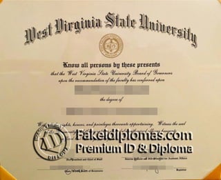 West Virginia State University diploma