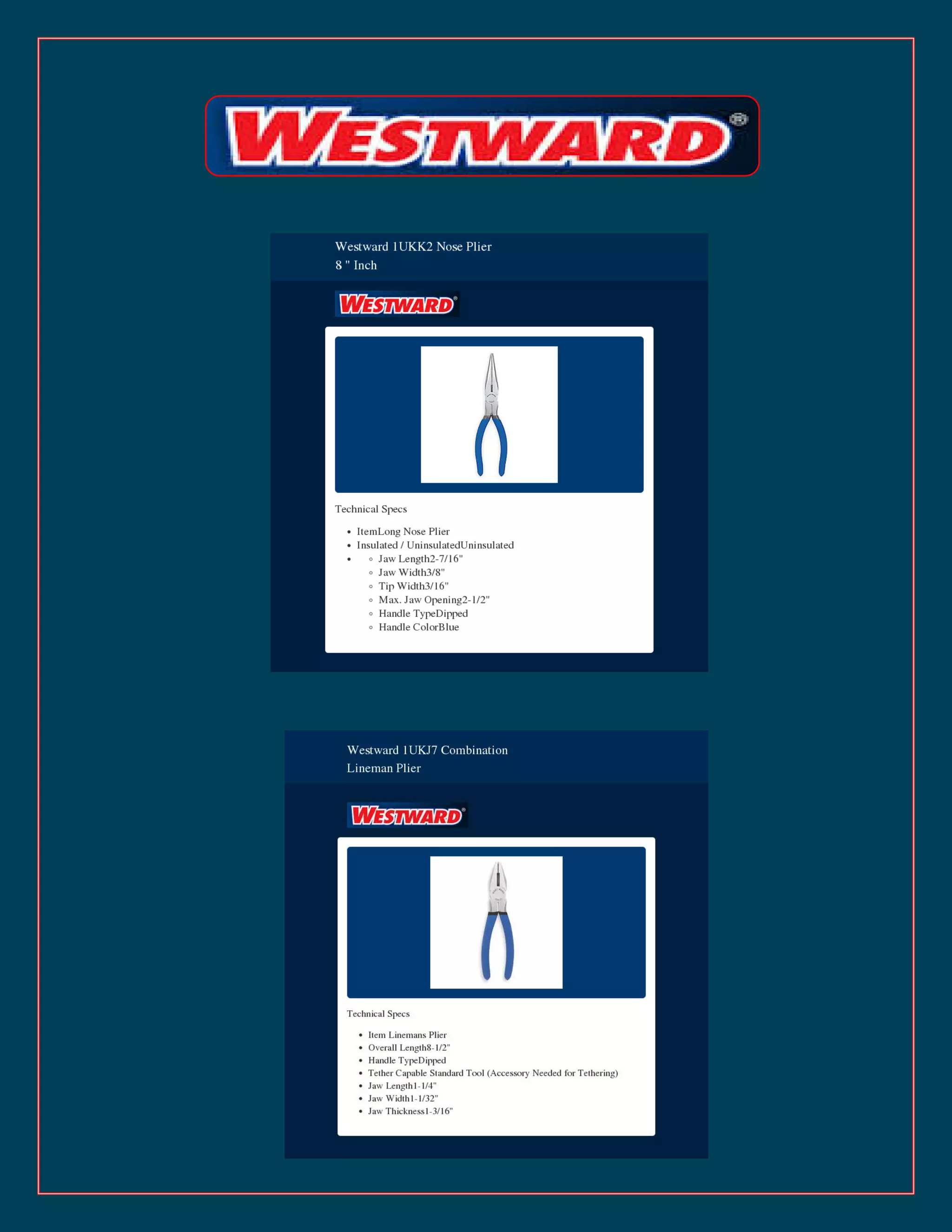 Westward catalog PDF