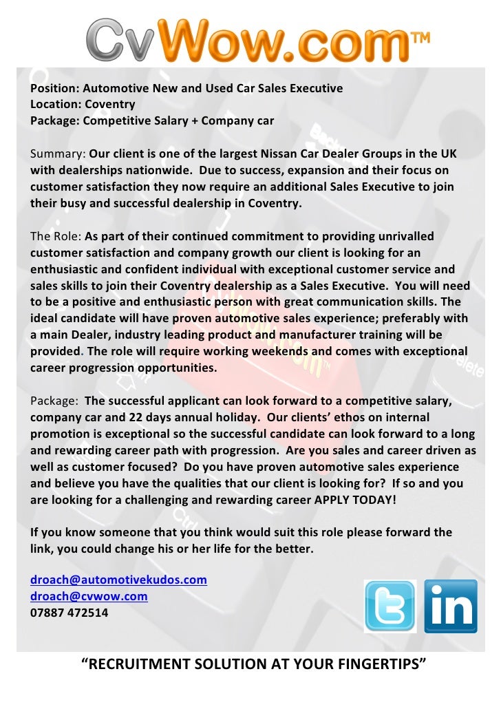 Sales Executive Coventry