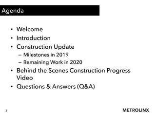 Agenda
3
• Welcome
• Introduction
• Construction Update
– Milestones in 2019
– Remaining Work in 2020
• Behind the Scenes ...