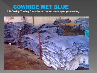 COWHIDE WET BLUE
A B Quality Trading Commission import and export processing

 