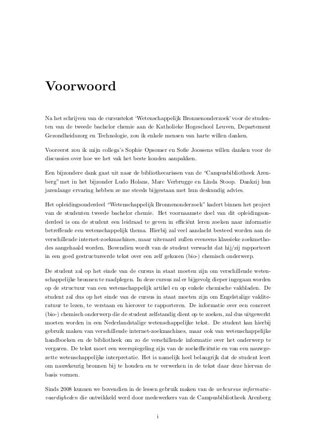 Wetenschappelijk Bronnenonderzoek Versie 20082009