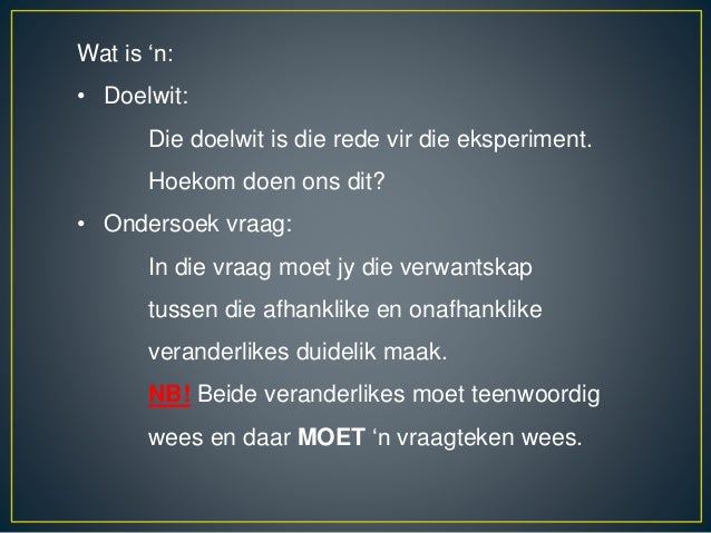 Wetenskaplike verslag