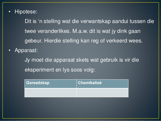 Wetenskaplike verslag