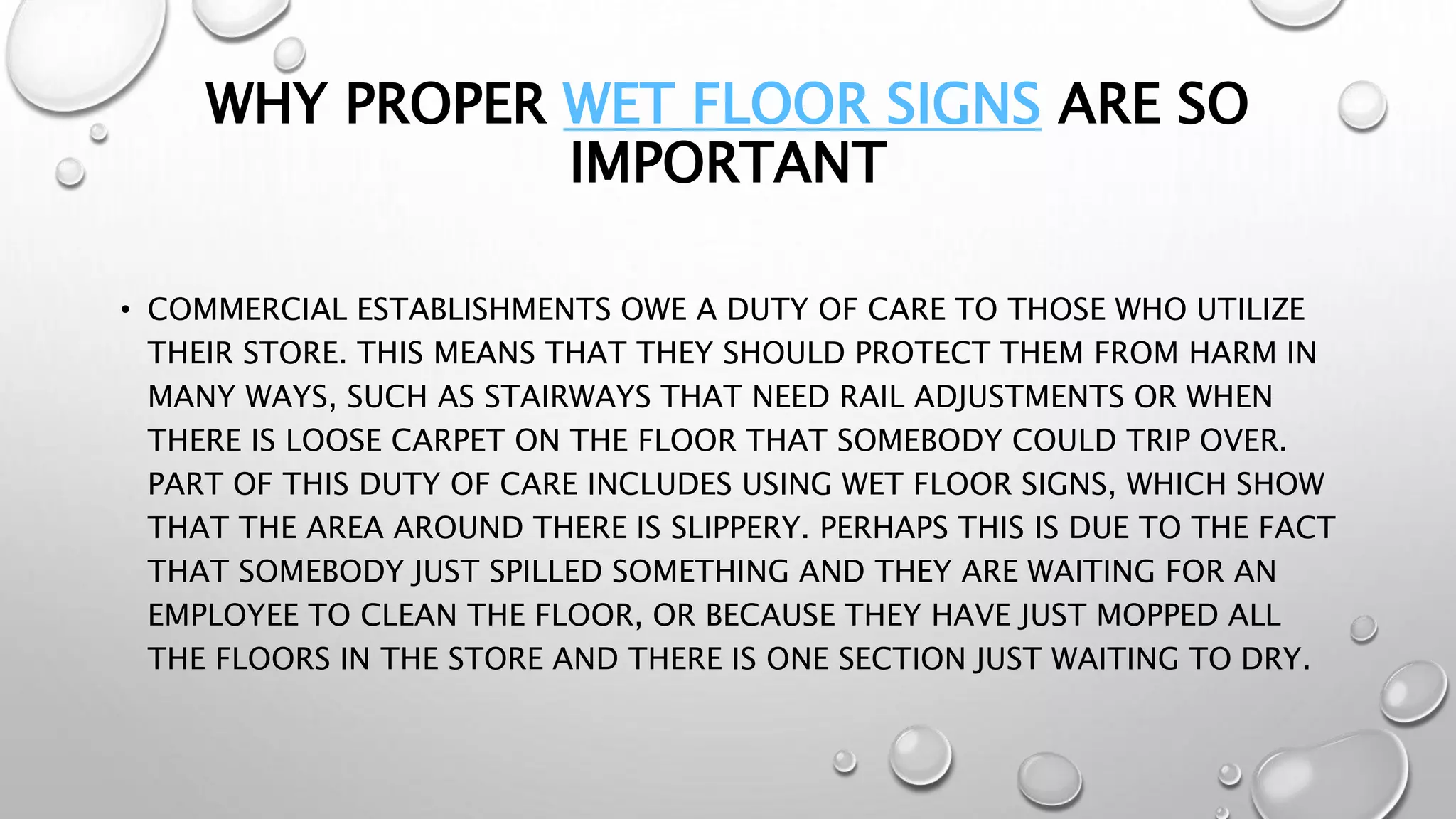 Wet Floor Sign - Why proper signage is important for commercial ...
