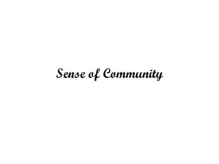 Sense of Community 