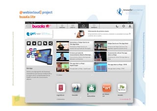 The Bioinspired Collaborative Intelligence Research for the Cloud

Before printing this slides, make sure it is necessary. Protecting the environment is in your hands   

@webiocloud] project
buaala.lite

10

 