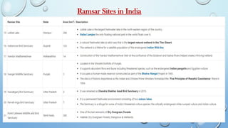 Ramsar Sites in India
 