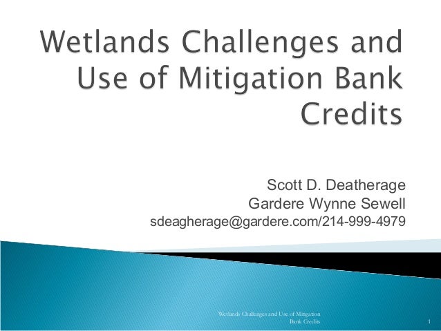 species mitigation banking instruments