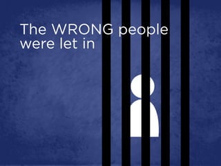 The WRONG people
were let in
 
