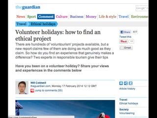 Volunteer Travel
IN THE NEWS
 