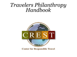 Travelers Philanthropy
Handbook
 