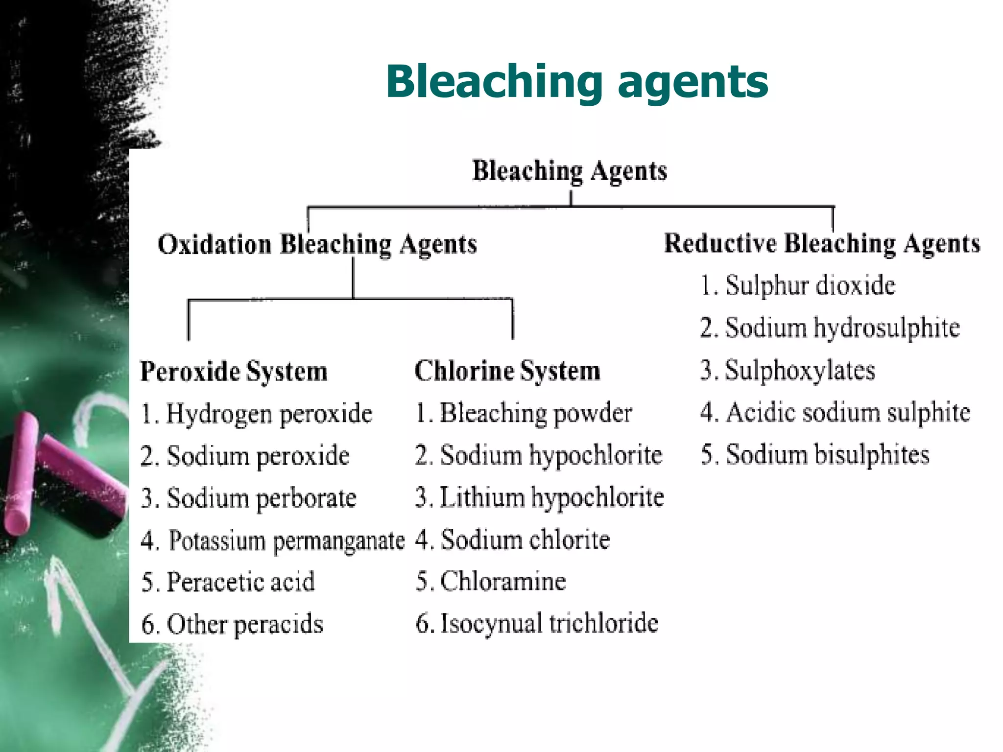 Bleaching agents
 