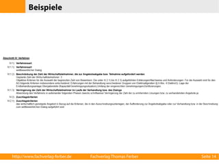 Beispiele 
http://www.fachverlag-ferber.de Fachverlag Thomas Ferber Seite 14 
 