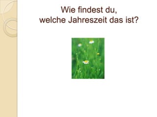 Wie findest du,
welche Jahreszeit das ist?
 
